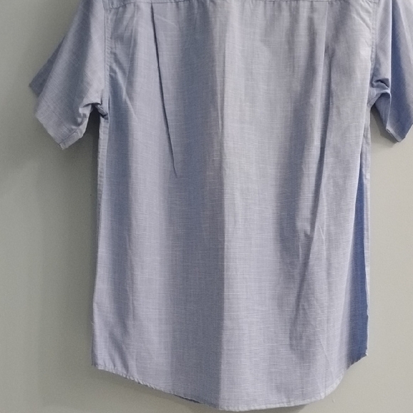 NWT North Hudson Palace Blue Button Down Short Sleeve Shirt Size Small - Picture 7 of 7